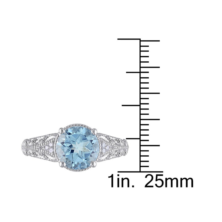 2.35 Carat (ctw) Blue Topaz Solitaire Ring in Sterling Silver Image 3