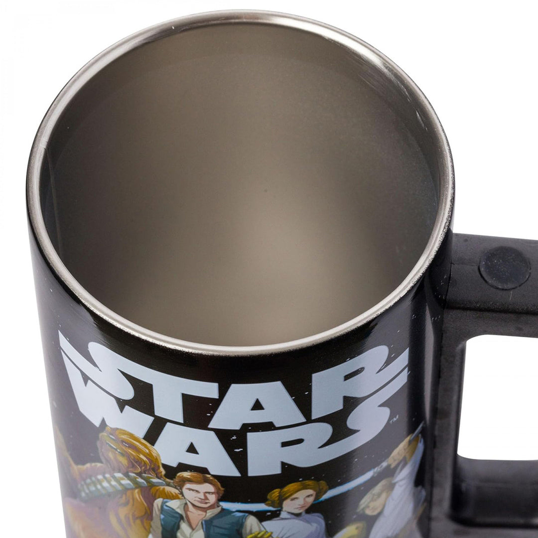 Star Wars Group Shot 15oz Double Wall Stainless Steel Mug Image 2