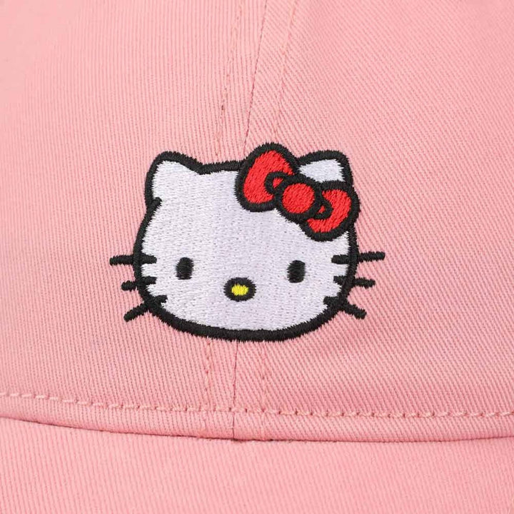 Hello Kitty Embroidered Pink Twill Dad Hat Image 1