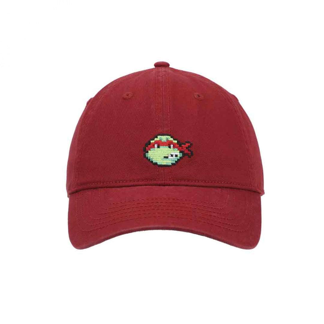 Teenage Mutant Ninja Turtles Raphael Pixel Icon Embroidered Dad Hat Image 4