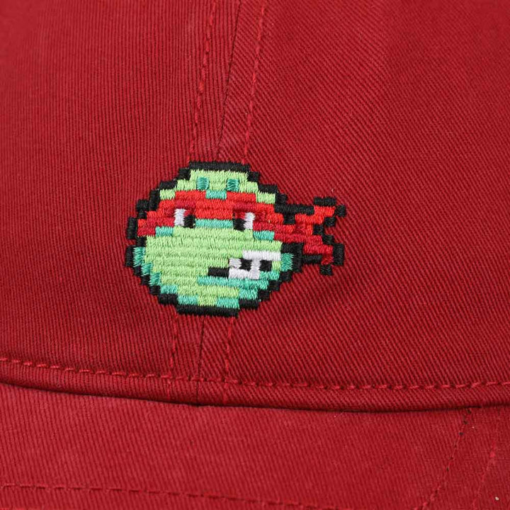 Teenage Mutant Ninja Turtles Raphael Pixel Icon Embroidered Dad Hat Image 4