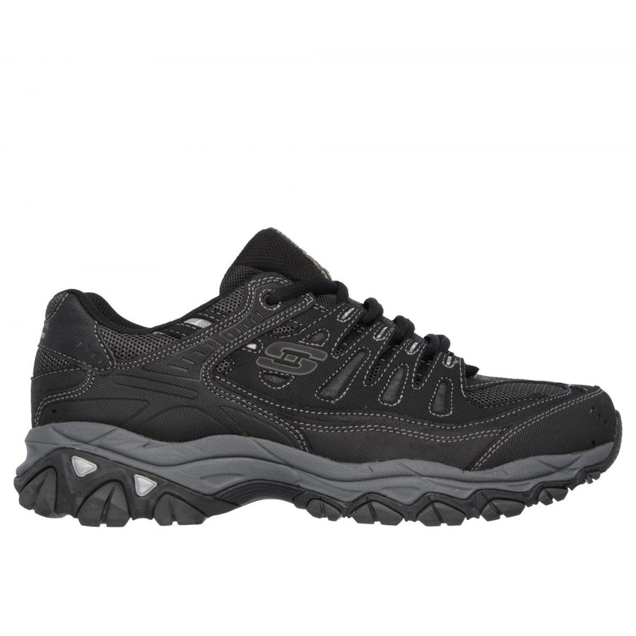 Skechers Mens Afterburn Memory - Memory Fit Sneaker Black/Charcoal - 50125-BKCC 6.5 BLACK/CHARCOAL Image 1