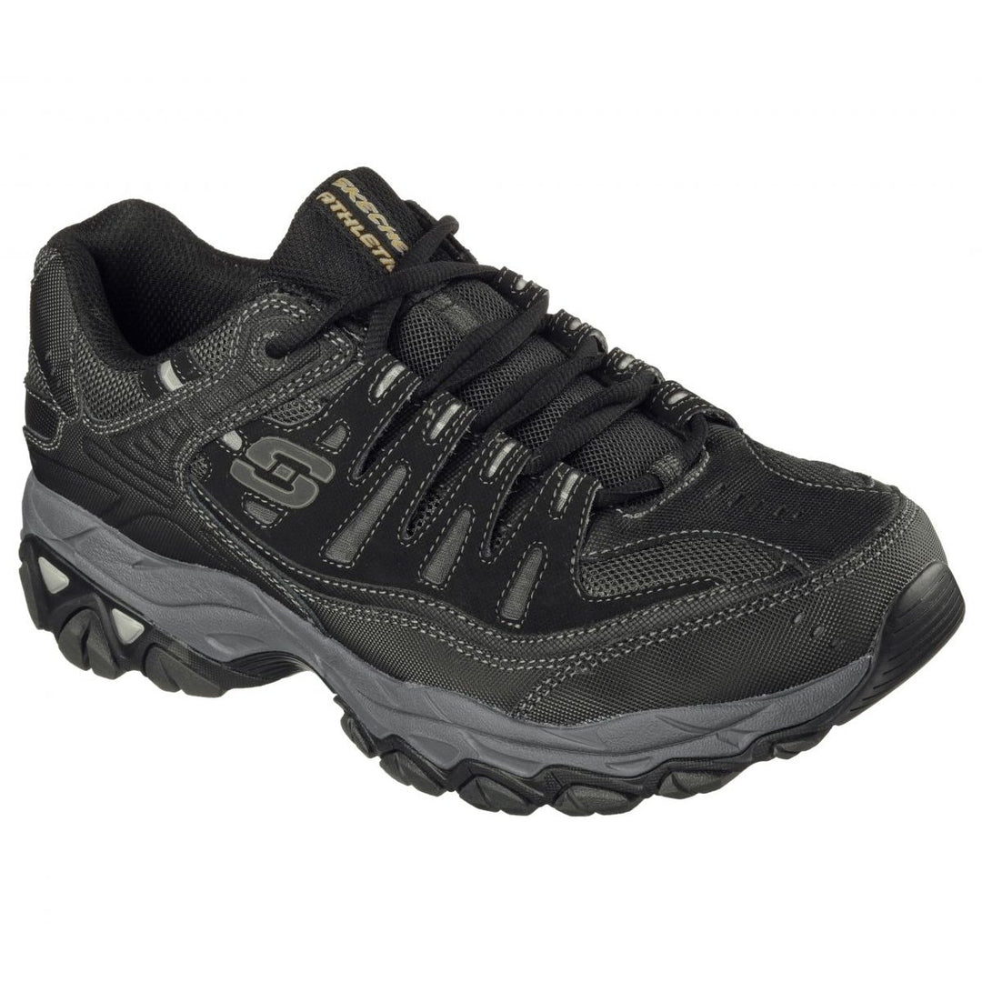 Skechers Mens Afterburn Memory - Memory Fit Sneaker Black/Charcoal - 50125-BKCC 6.5 BLACK/CHARCOAL Image 2