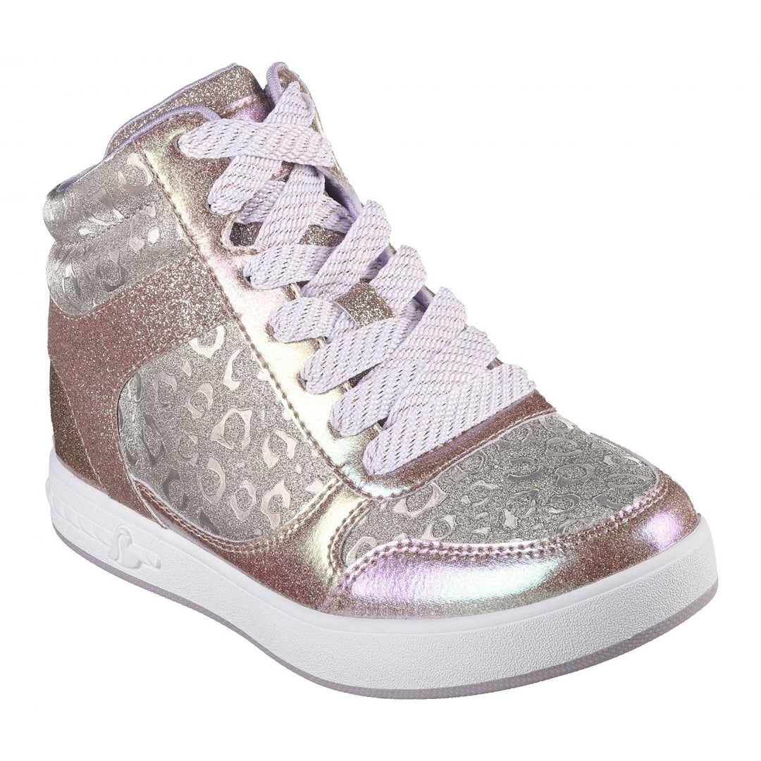 Skechers Girls Standouts 2.0 - Leopard Shine Sneaker Rose Gold - 310909L-RSGD ROSEGOLD Image 2