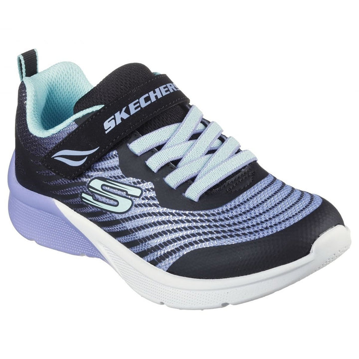 Skechers Girls Microspec - Rejoice Racer Sneaker Black/Multi - 302349L-BKMT BLACK SPARKLE / MULTI Image 2