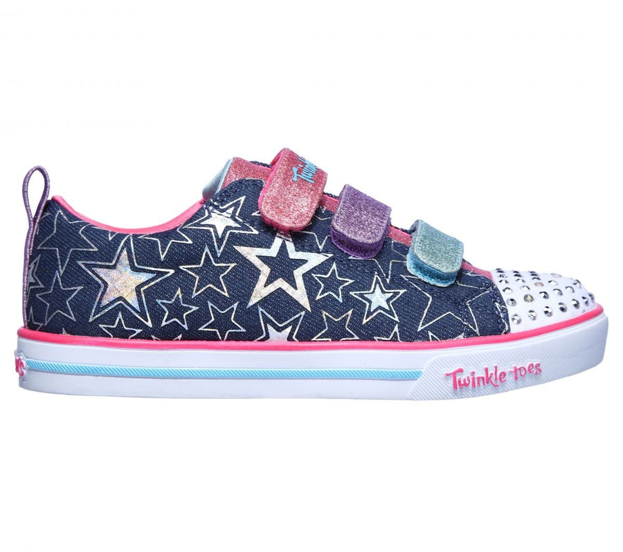 Skechers Girls Sparkle Lite-Stars - The Limit Sneaker Denim/Multi - 314036L-DMLT Denim/Multi Image 1