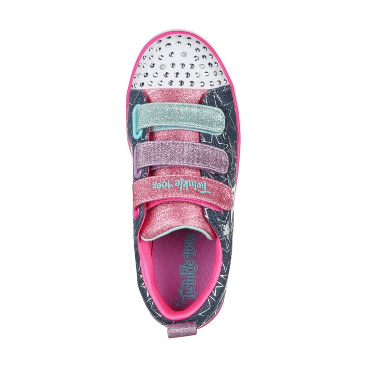 Skechers Girls Sparkle Lite-Stars - The Limit Sneaker Denim/Multi - 314036L-DMLT Denim/Multi Image 3