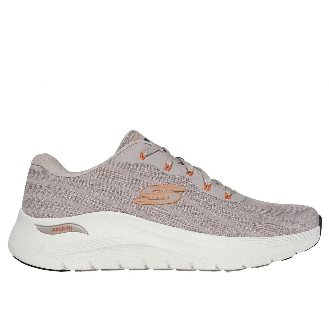 Skechers Mens Arch Fit 2.0 - Road Wave Sneaker Taupe/Orange - 232701-TPOR TAUPE / ORANGE Image 1