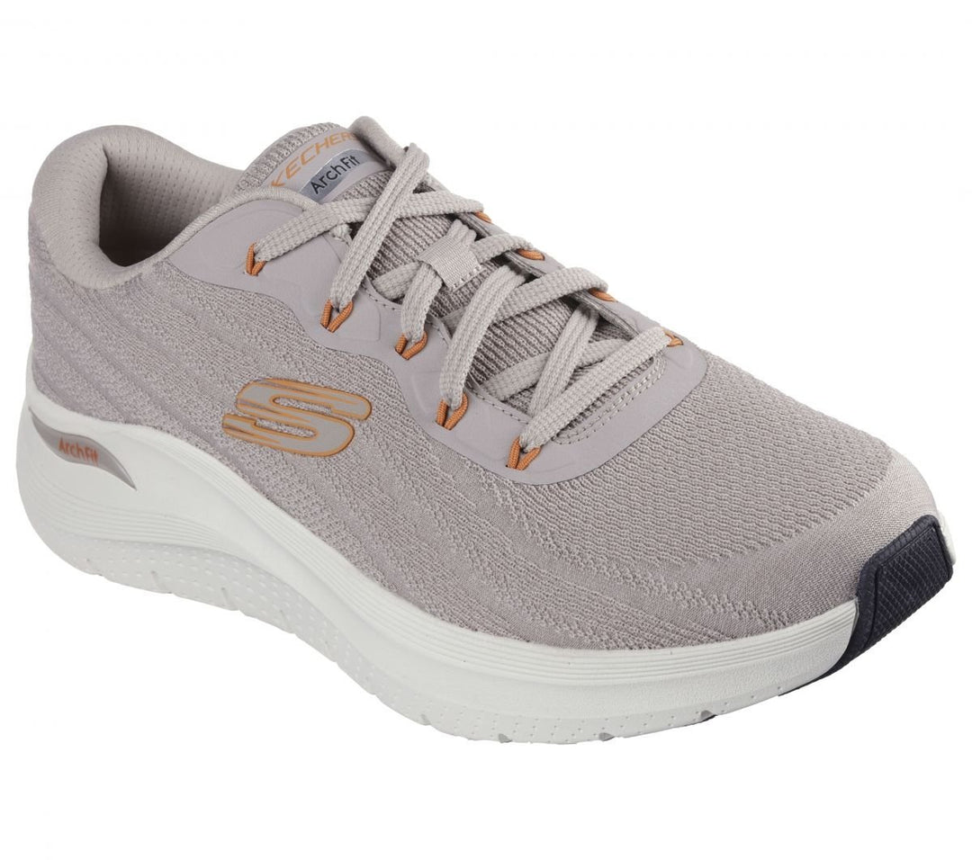 Skechers Mens Arch Fit 2.0 - Road Wave Sneaker Taupe/Orange - 232701-TPOR TAUPE / ORANGE Image 2