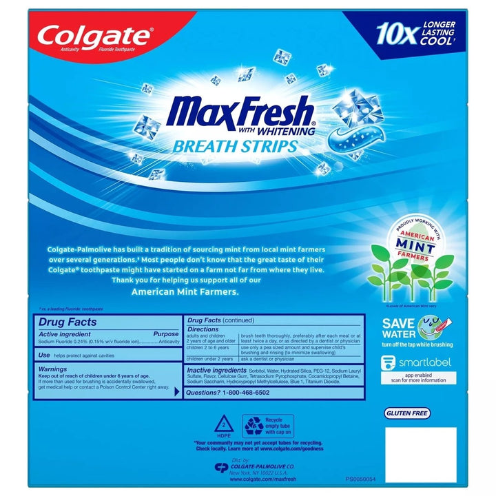 Colgate MaxFresh Toothpaste with Mini Breath Strips Cool Mint 7.3 Oz (5 Pack) Image 2