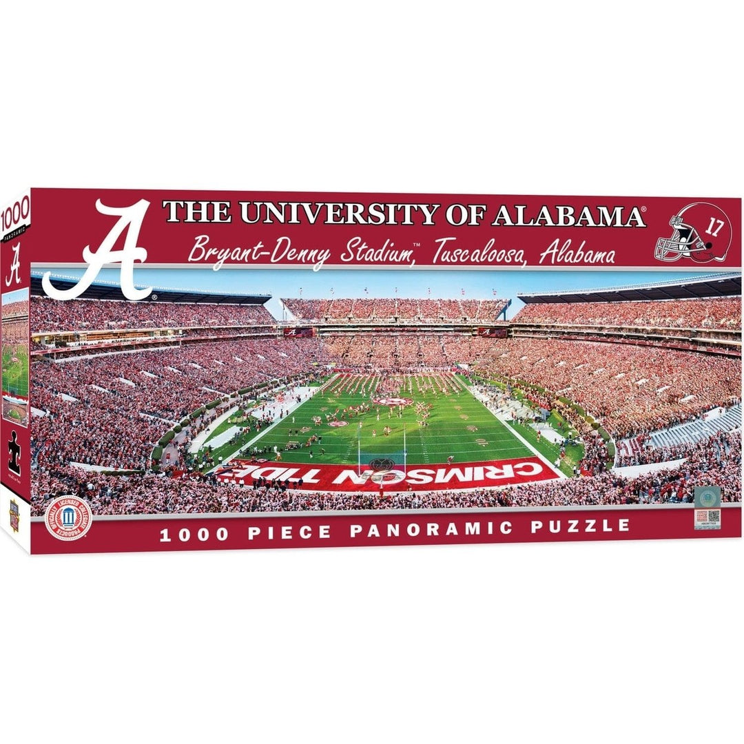 Alabama Crimson Tide - 1000 Piece Panoramic Jigsaw Puzzle - End View Image 1