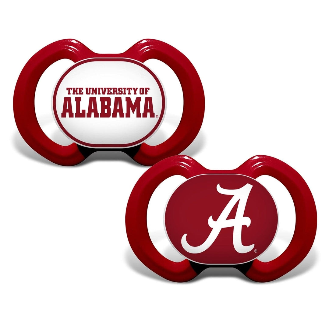 Alabama Crimson Tide Pacifier 2-Pack BPA-Free Silicone Infant Soother Set Image 1