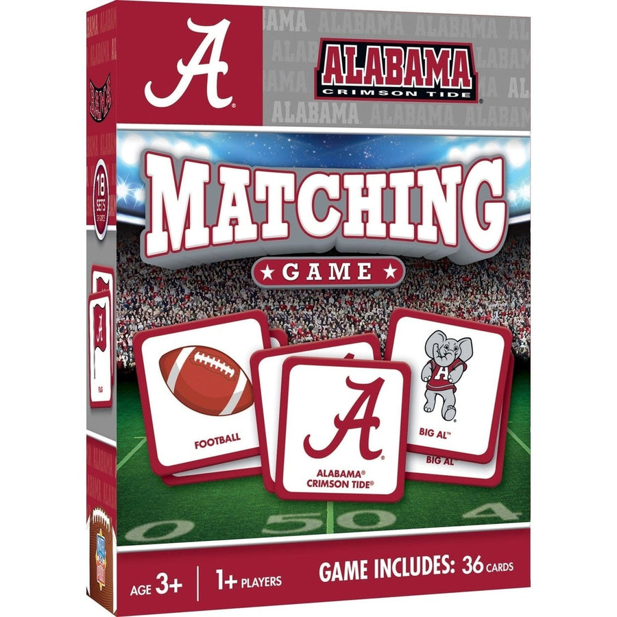 Alabama Crimson Tide Matching Game NCAA Family Fun Card Game 18 Pairs Image 1