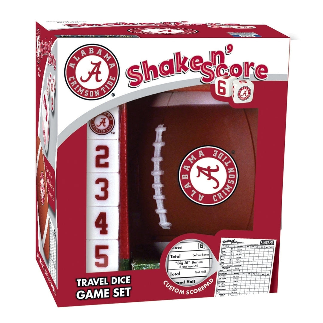 Alabama Crimson Tide Shake n Score Dice Game Officially Licensed NCAA Travel Game Image 1