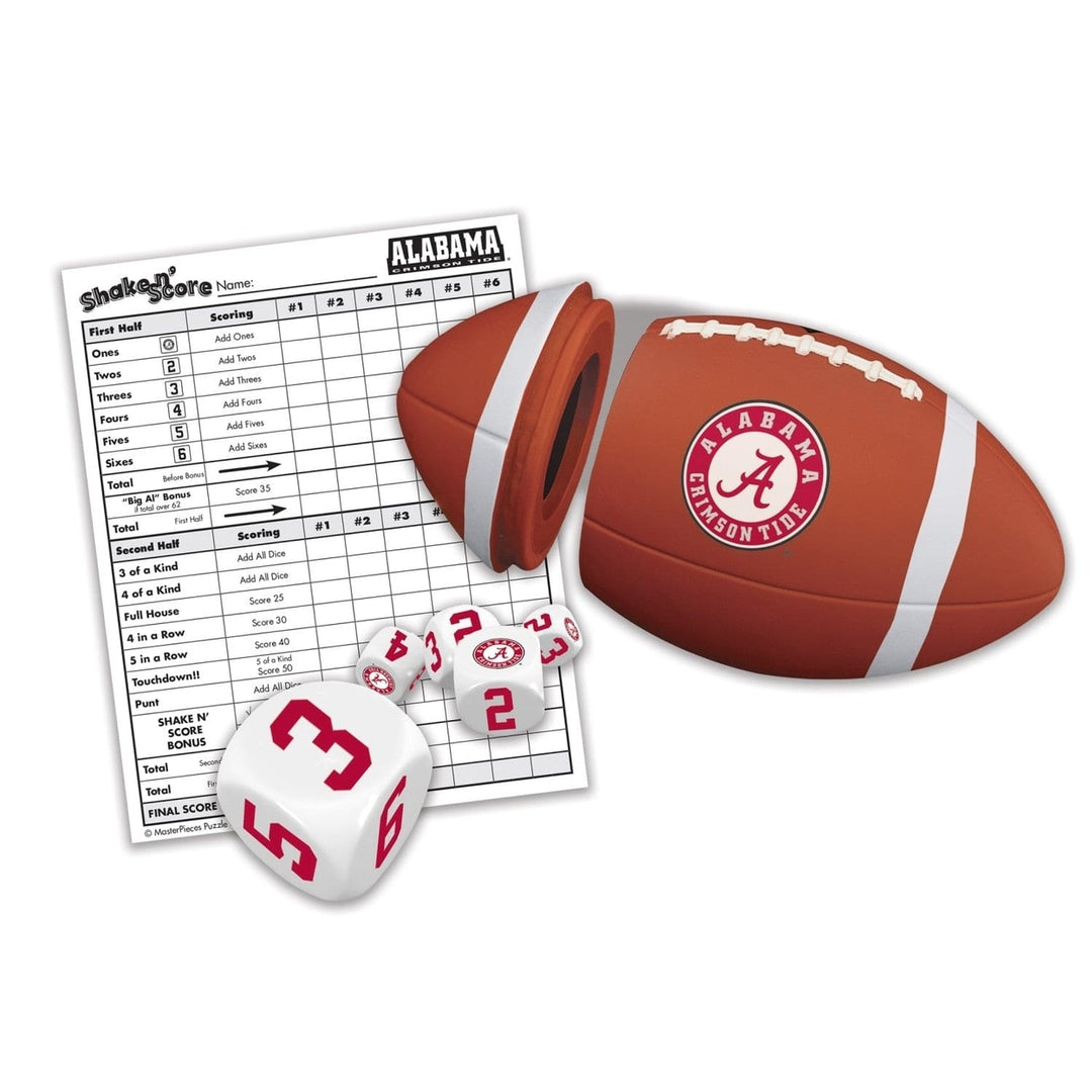 Alabama Crimson Tide Shake n Score Dice Game Officially Licensed NCAA Travel Game Image 2