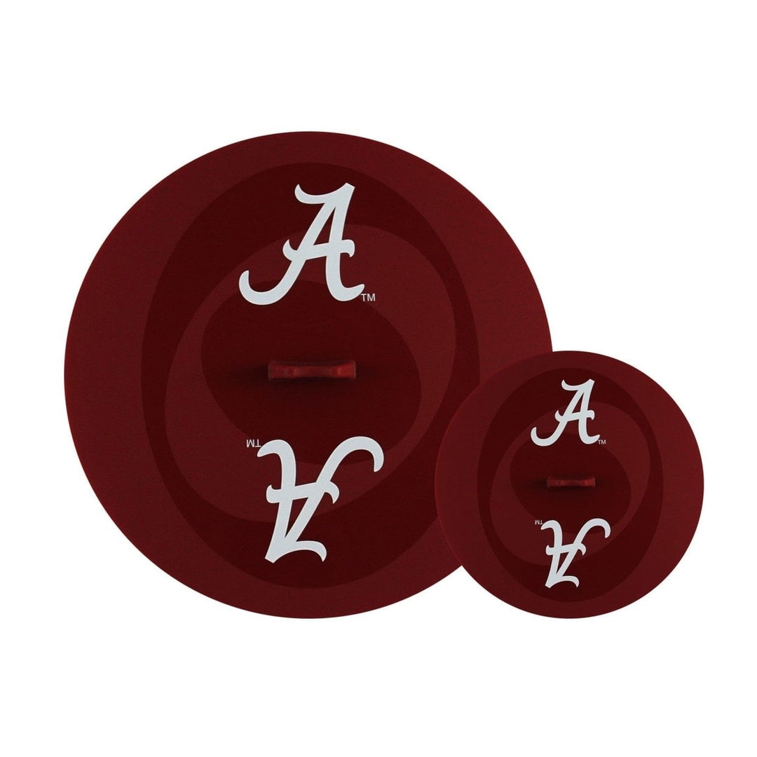 Alabama Crimson Tide Food-Grade Silicone Topperz Kitchen Lids Game Day Use Image 1