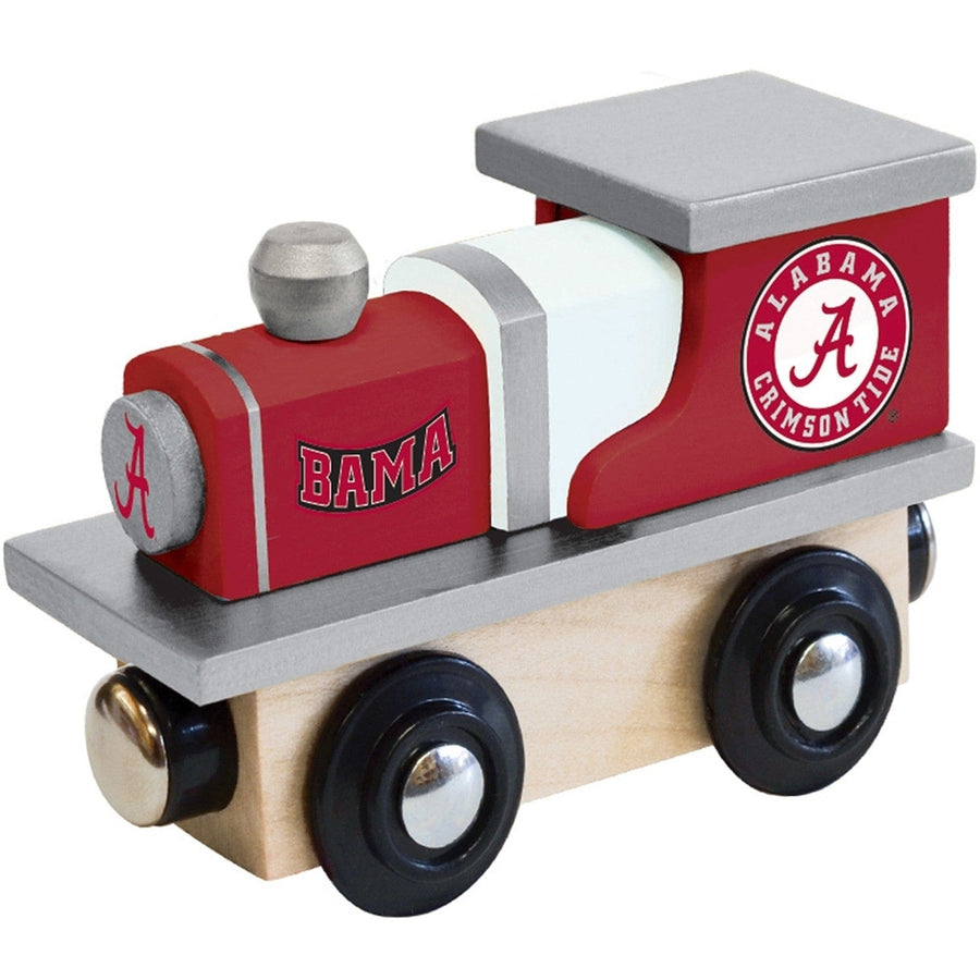 Alabama Crimson Tide Wooden Toy Train Engine NCAA Team Colors Compatible Tracks Image 1