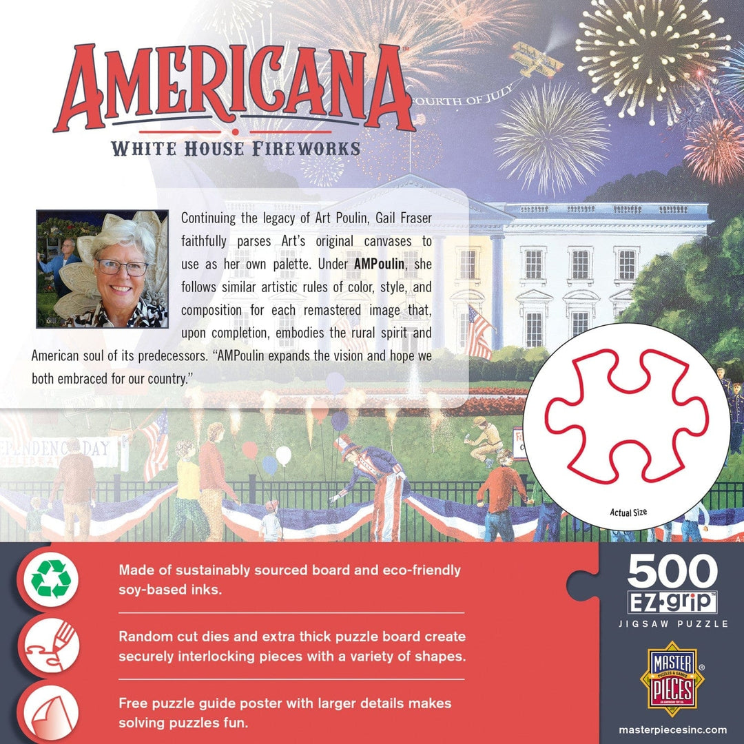 Americana - White House Fireworks 500 Piece EZ Grip Jigsaw Puzzle Image 3