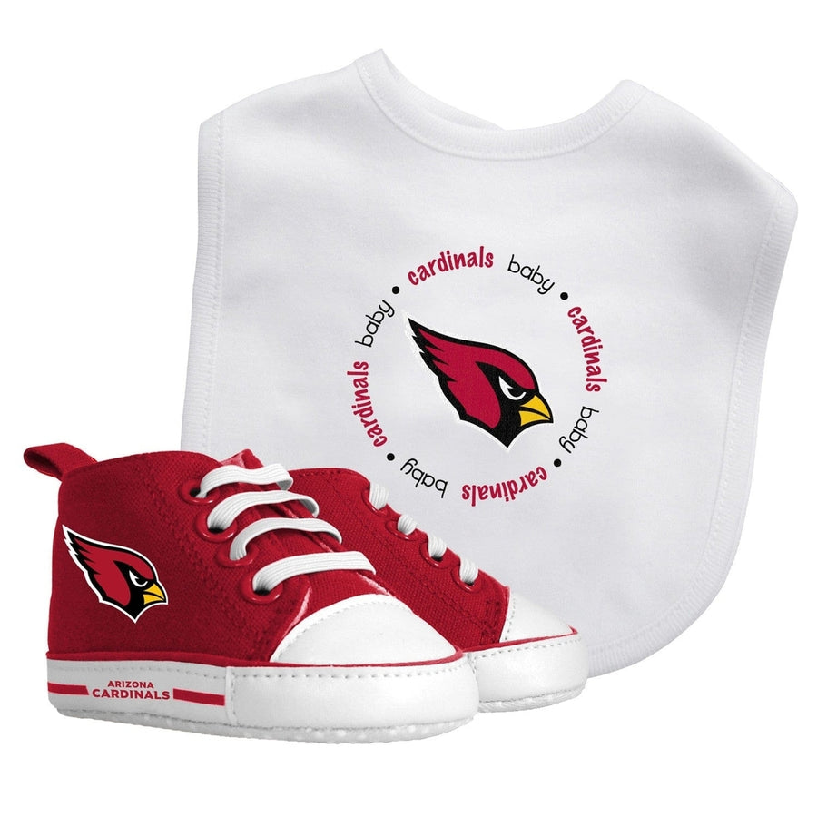 Arizona Cardinals 2 Piece Baby Gift Set Bib and Pre-Walkers Unisex Cotton Image 1