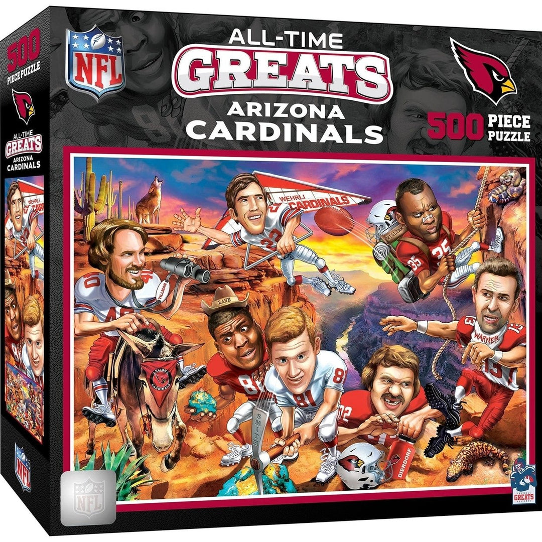 Arizona Cardinals 500 Piece Jigsaw Puzzle MasterPieces NFL Team Players Art Image 1