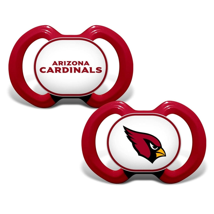 Arizona Cardinals Pacifier 2-Pack BPA-Free Silicone Infant Pacifiers Sports Team Image 1