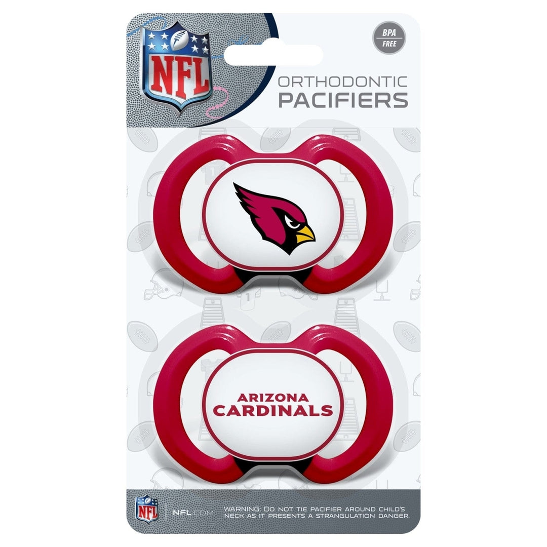 Arizona Cardinals Pacifier 2-Pack BPA-Free Silicone Infant Pacifiers Sports Team Image 2