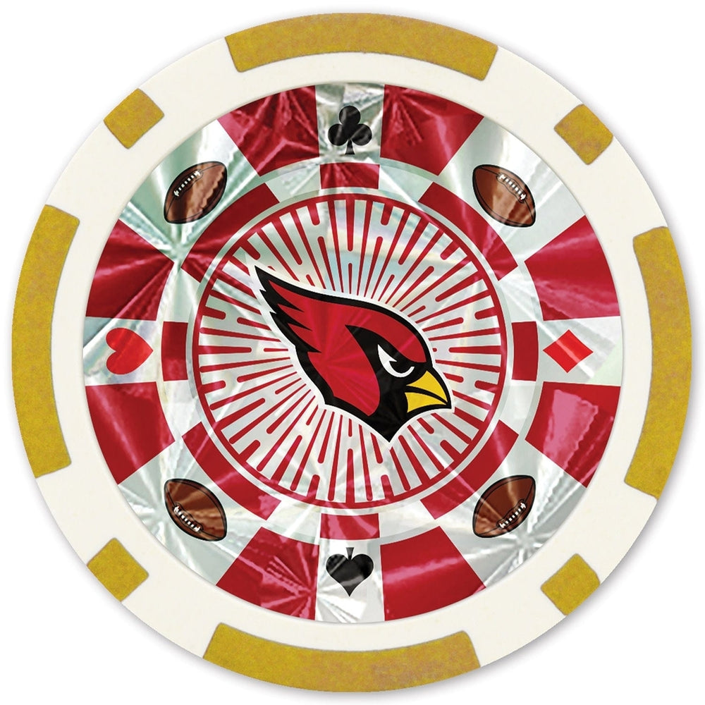 Arizona Cardinals 20 Piece Poker Chips Collectors Edition Casino Style Set Image 2