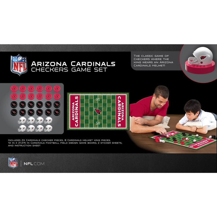 Arizona Cardinals Checkers Game NFL Officially Licensed 24 Pieces Game Board Image 3