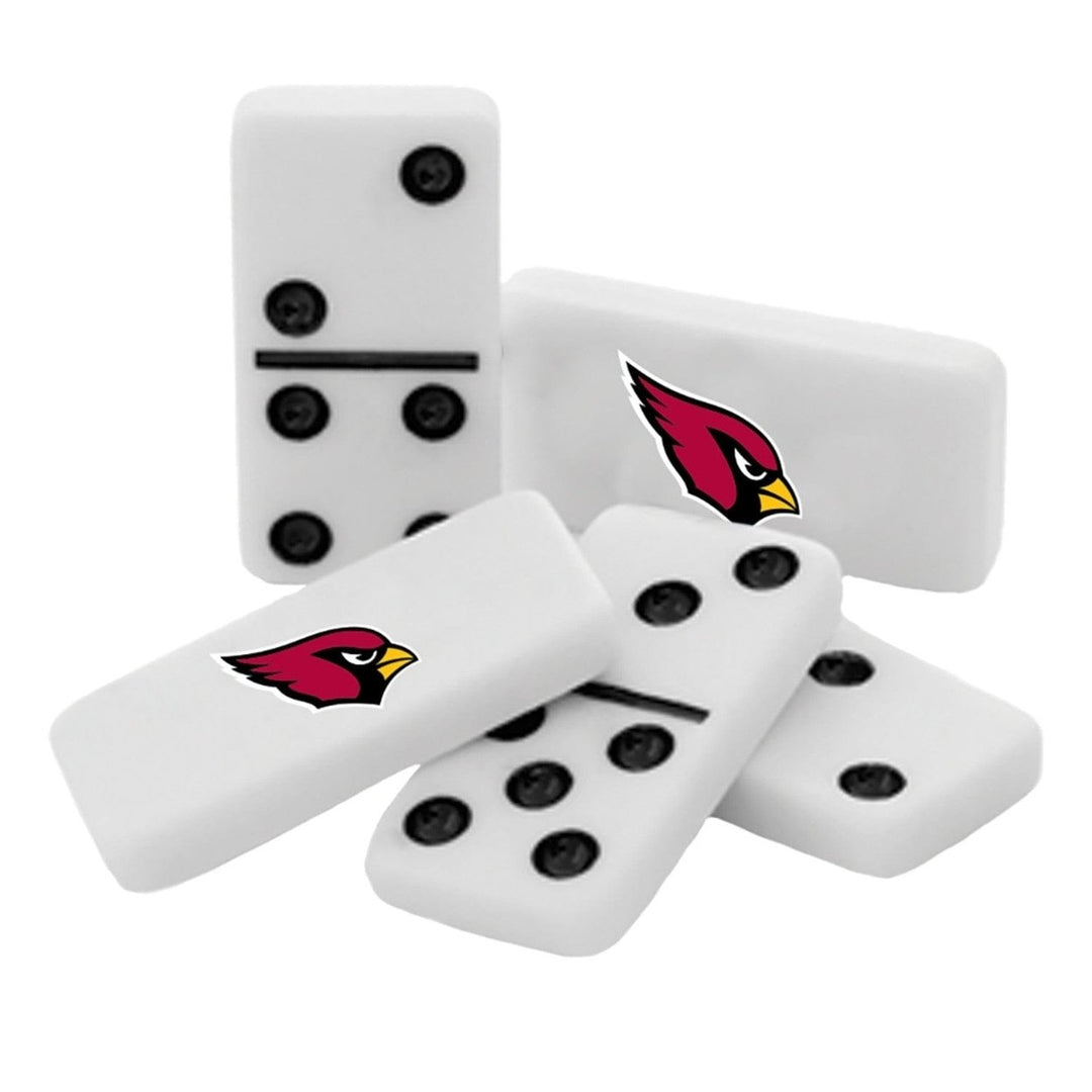 Arizona Cardinals Dominoes Set Official NFL Double Six Collectible Tin 28 Pieces Image 2