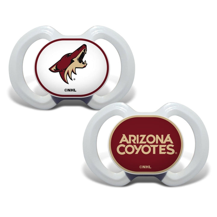 Arizona Coyotes Pacifier 2-Pack Orthodontic Silicone BPA-Free Infant Pacifiers Image 1