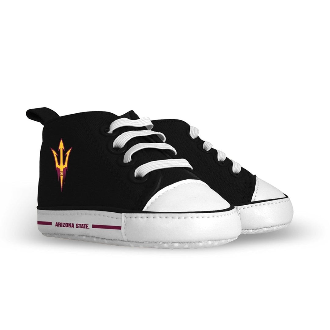 Arizona State Sun Devils Baby Shoes Unisex High Top Pre-Walkers Soft Fabric Gray Image 1