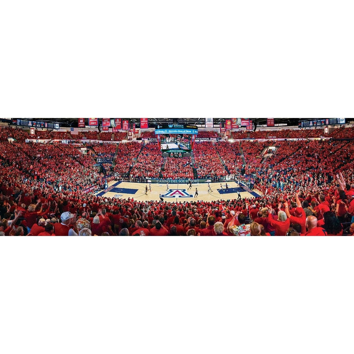 Arizona Wildcats 1000 Piece Panoramic Jigsaw Puzzle 13x39 NCAA Basketball Image 2