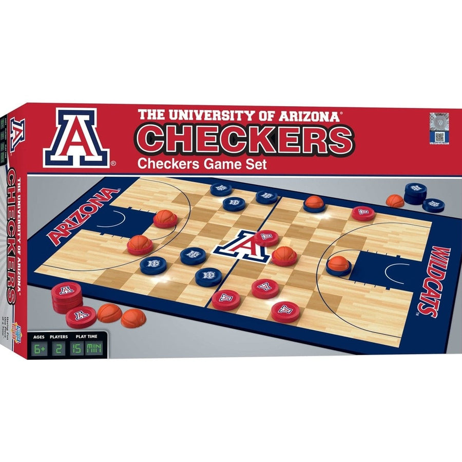 Arizona Wildcats Checkers Board Game Officially Licensed 24 Pieces 13x21 Inch Image 1