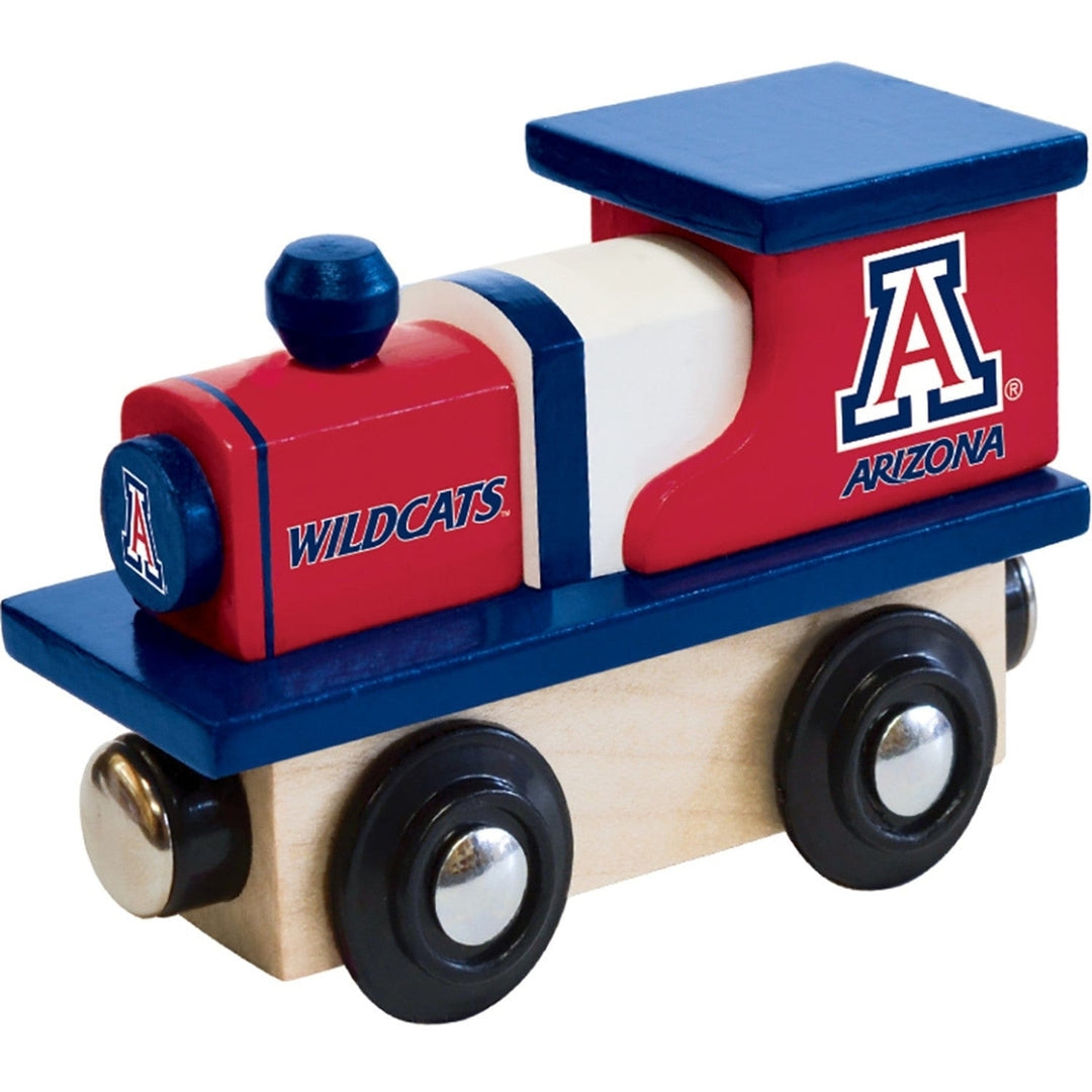 Arizona Wildcats Toy Train Engine Wooden NCAA Compatible 1-inch Track Image 1