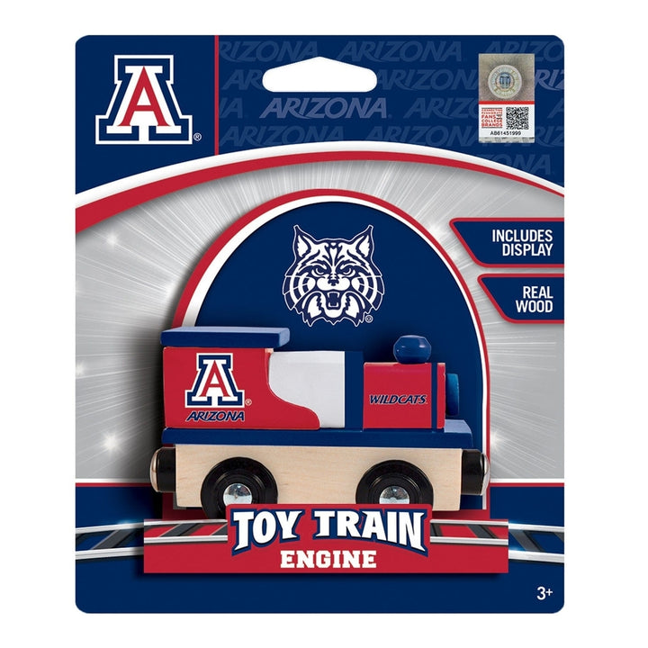 Arizona Wildcats Toy Train Engine Wooden NCAA Compatible 1-inch Track Image 2