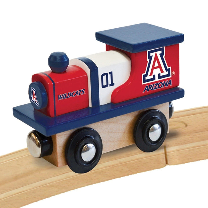 Arizona Wildcats Toy Train Engine Wooden NCAA Compatible 1-inch Track Image 3