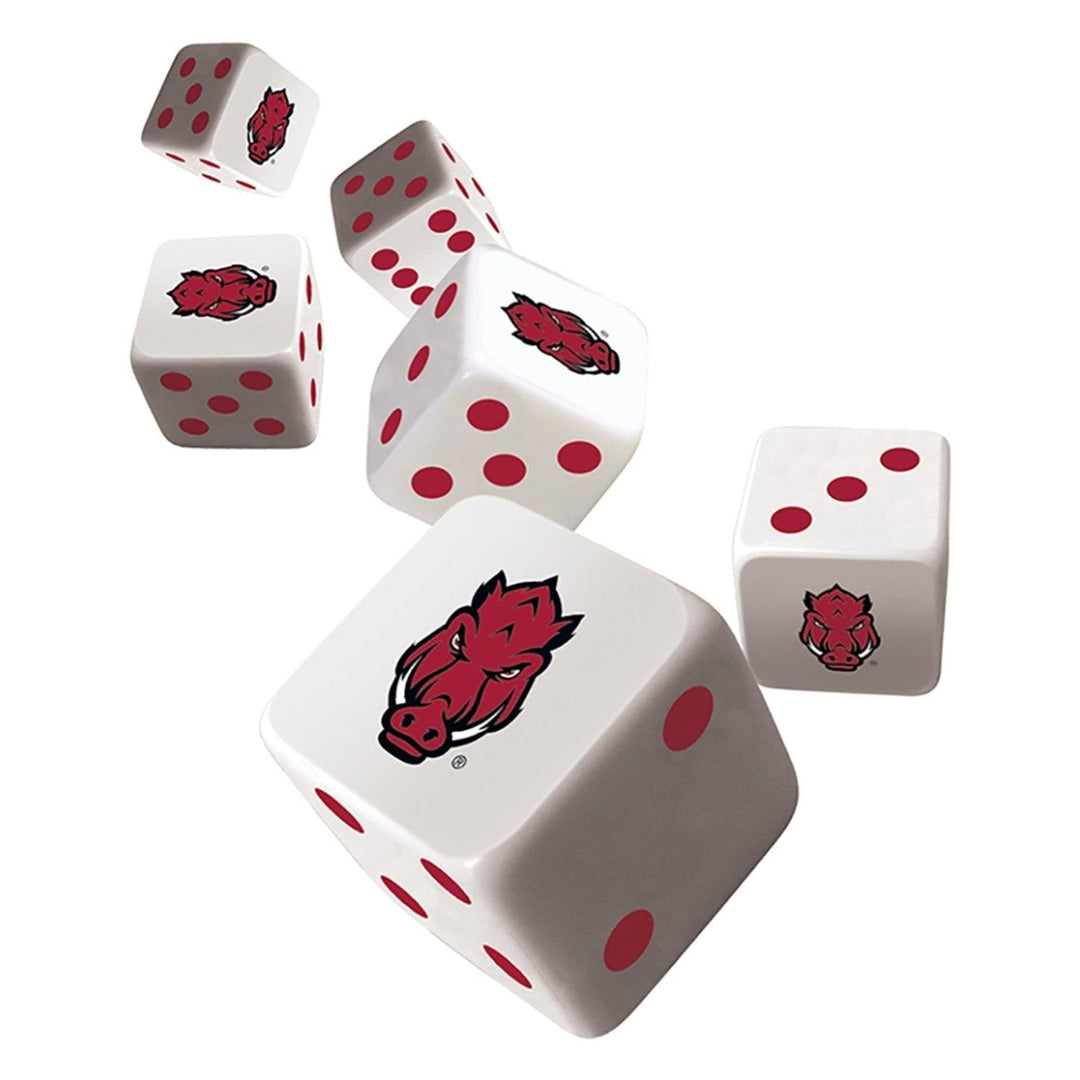 Arkansas Razorbacks D6 Gaming Dice Set Officially Licensed 6 Pieces 16mm Image 2