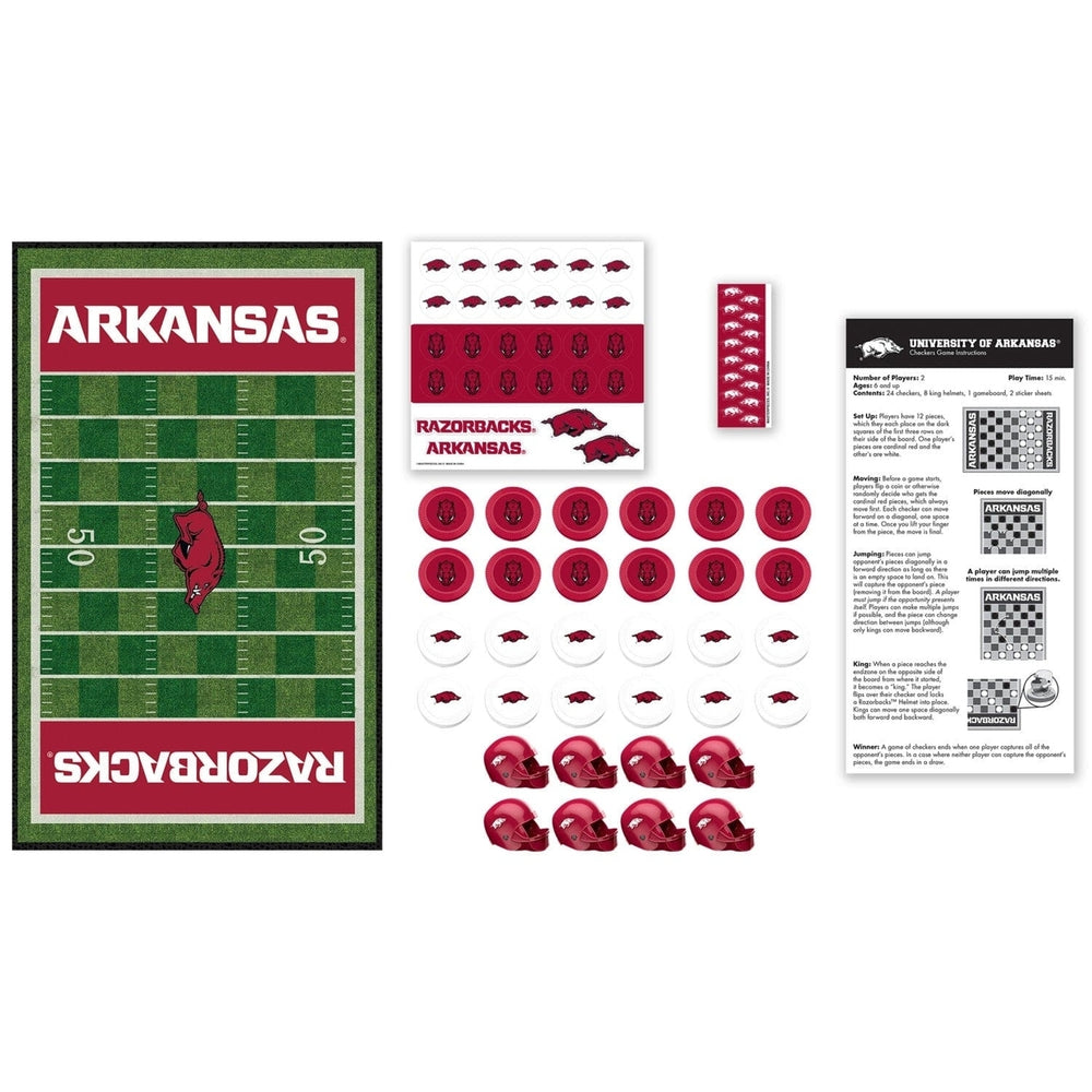 Arkansas Razorbacks Checkers Board Game NCAA MasterPieces 13x21 Inches Image 2