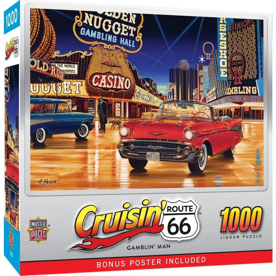 Cruisin Route 66 - Gamblin Man 1000 Piece Jigsaw Puzzle Image 1