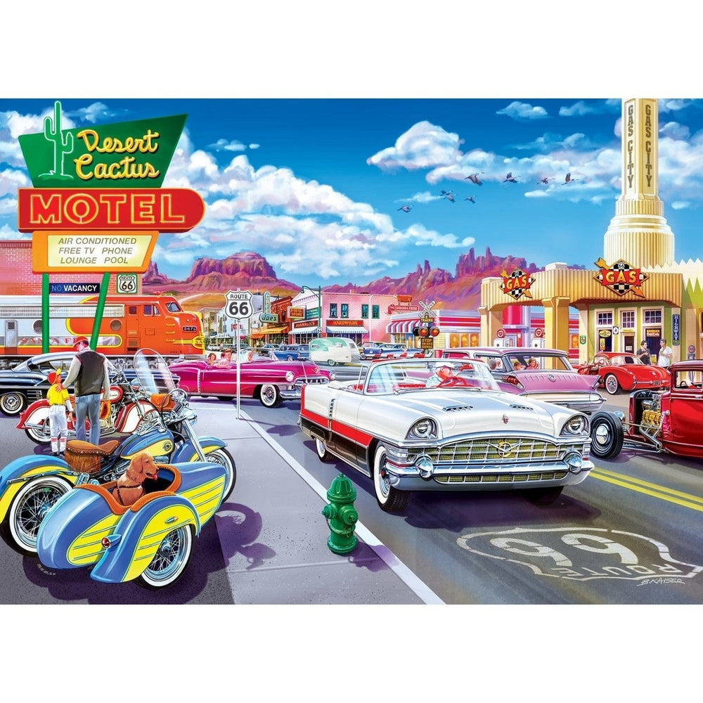 Cruisin Route 66 - Drive Through on Route 66 1000 Piece Jigsaw Puzzle Image 2