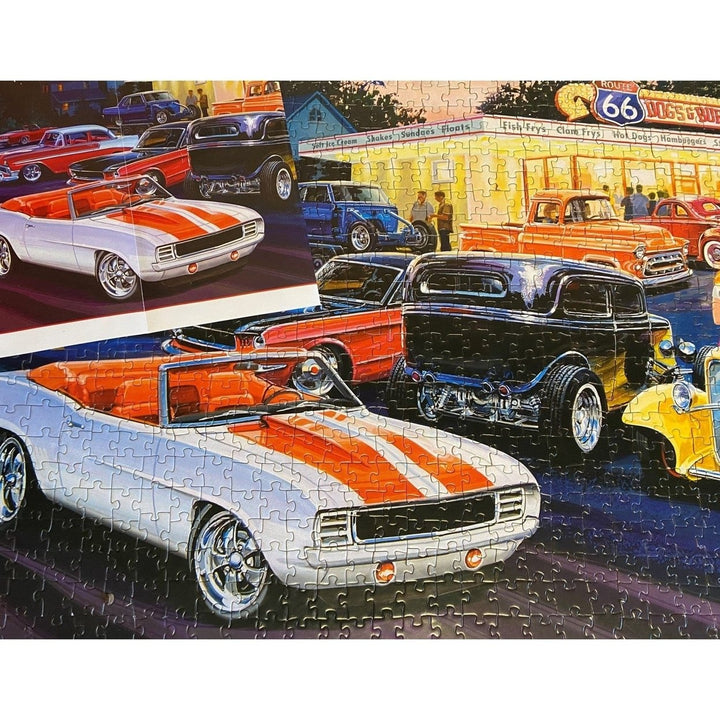 Cruisin Route 66 - Dogs and Burgers 1000 Piece Jigsaw Puzzle Image 6