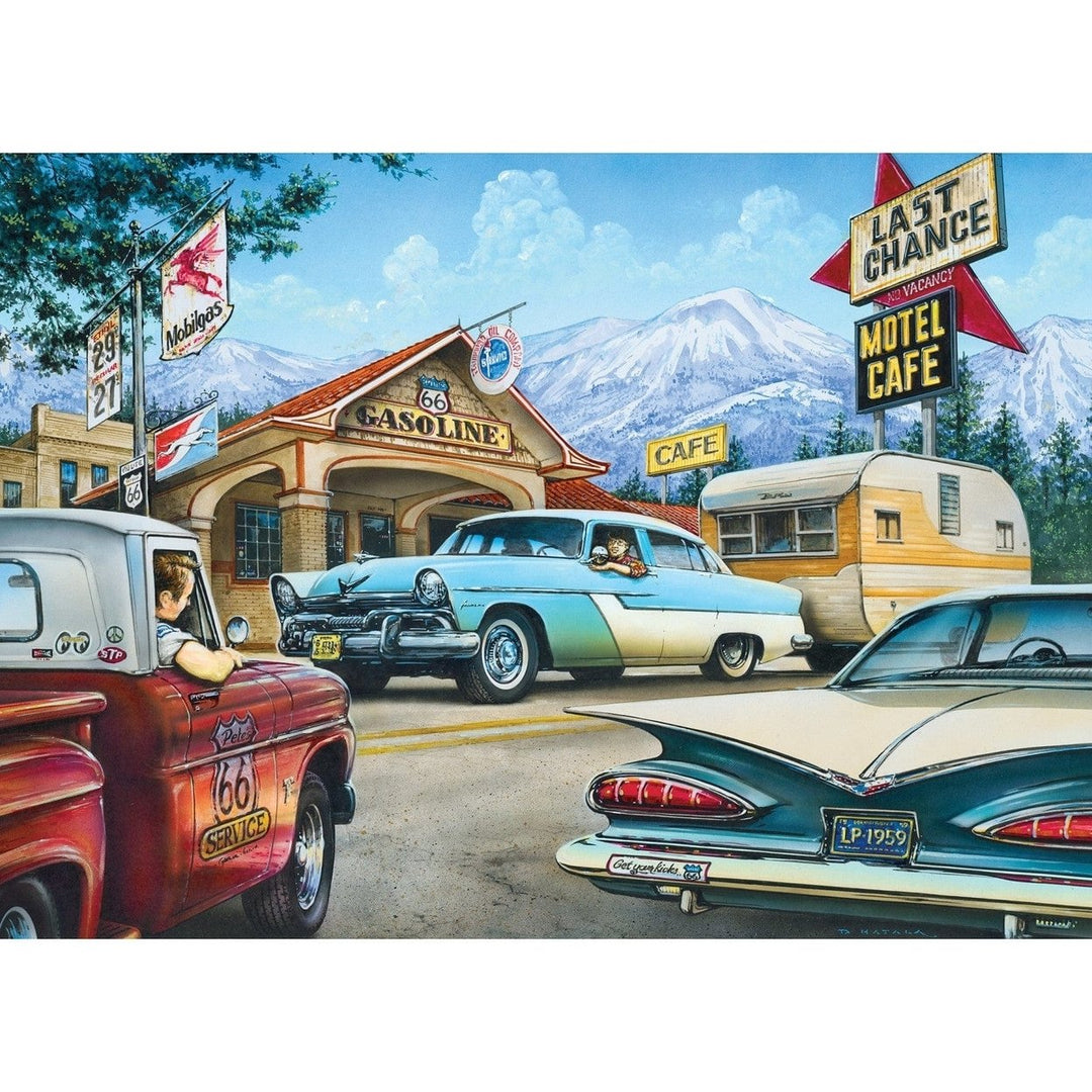 Cruisin Route 66 - On the Road Again 1000 Piece Jigsaw Puzzle Image 2