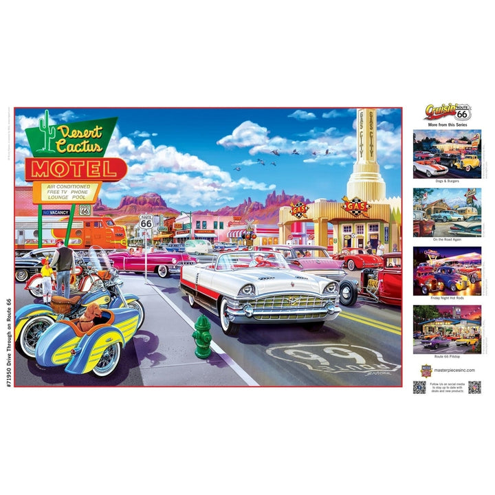 Cruisin Route 66 - Drive Through on Route 66 1000 Piece Jigsaw Puzzle Image 4