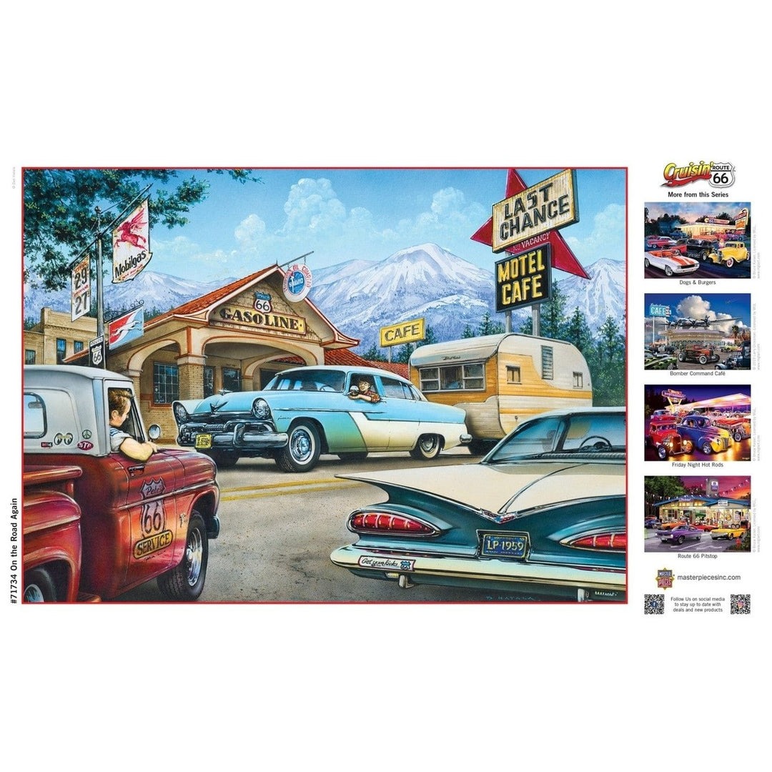 Cruisin Route 66 - On the Road Again 1000 Piece Jigsaw Puzzle Image 4