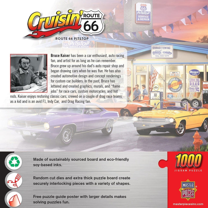 Cruisin Route 66 - Pitstop 1000 Piece Jigsaw Puzzle Image 3