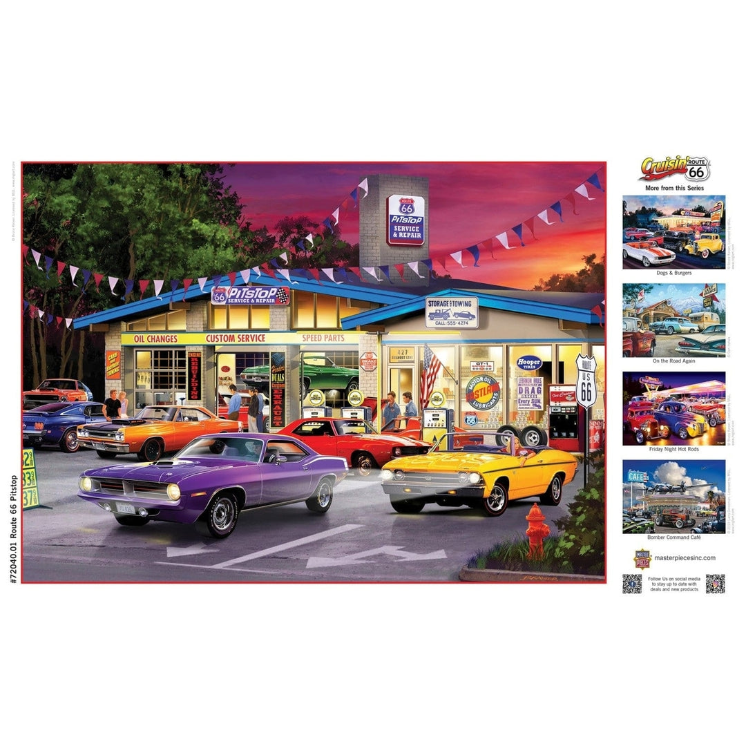 Cruisin Route 66 - Pitstop 1000 Piece Jigsaw Puzzle Image 4