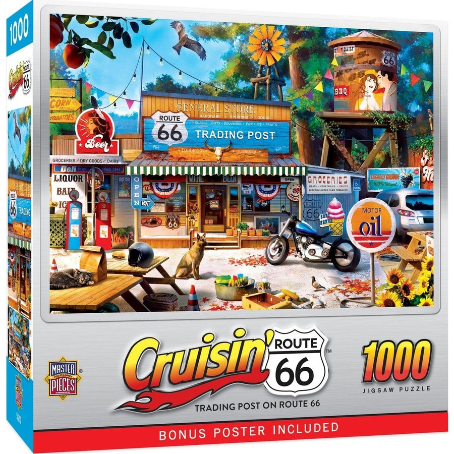 Cruisin Route 66 - Trading Post on Route 66 1000 Piece Jigsaw Puzzle Image 1