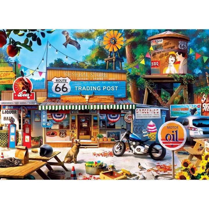 Cruisin Route 66 - Trading Post on Route 66 1000 Piece Jigsaw Puzzle Image 2