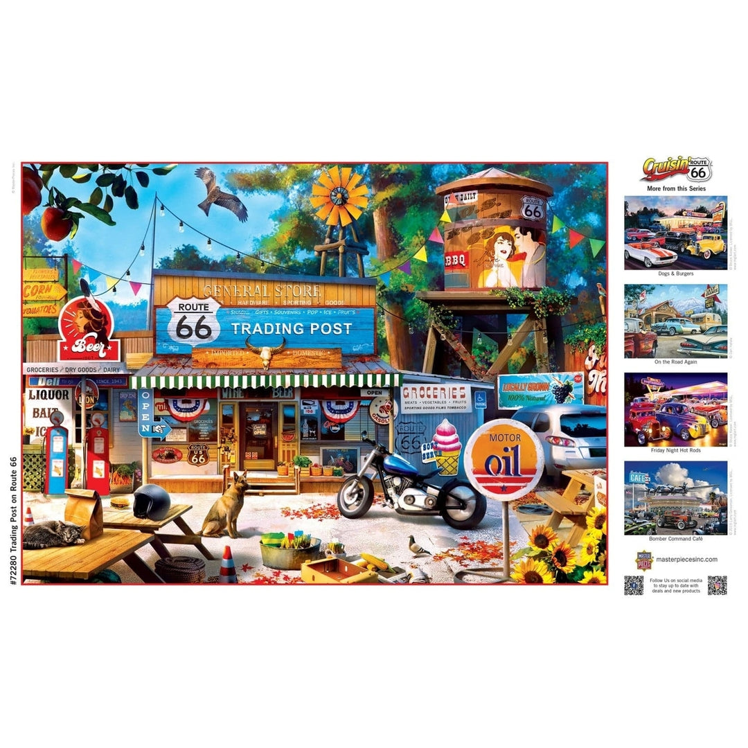 Cruisin Route 66 - Trading Post on Route 66 1000 Piece Jigsaw Puzzle Image 4