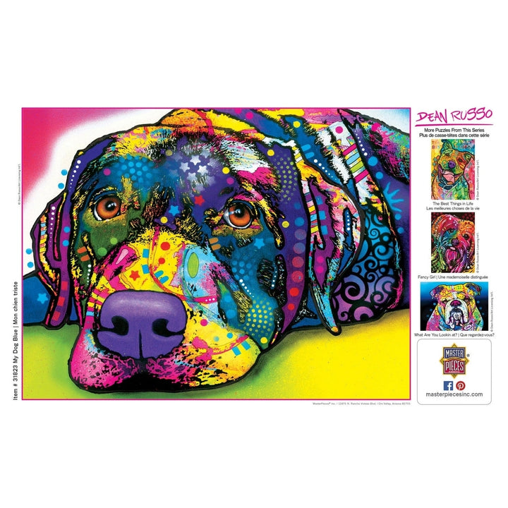 Dean Russo My Dog Blue 300 Piece EZ Grip Jigsaw Puzzle 18x24 Recycled Material Image 4